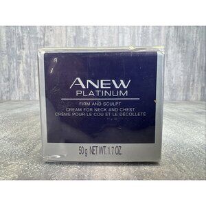 Avon ANEW PLATINUM Firm and Sculpt Cream FOR NECK and CHEST 1.7 Fl.Oz. Sealed
